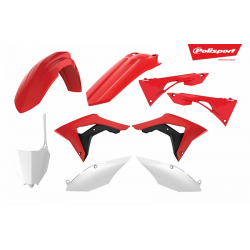 POLISPORT KOMPLET PLASTIKÓW HONDA CRF250/450 `18-21 KOLOR CZERWONY/BIAŁY OEM